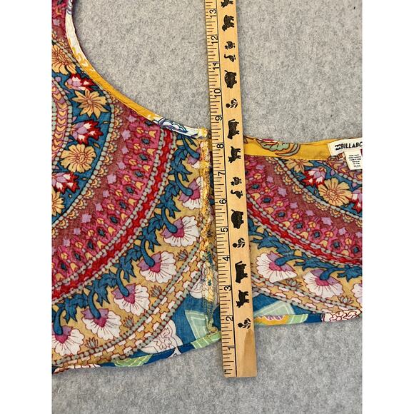 Billabong Cami Top Womens Medium 100% Rayon Halter‎ Bohemian Mandala Floral Pink - Picture 8 of 16